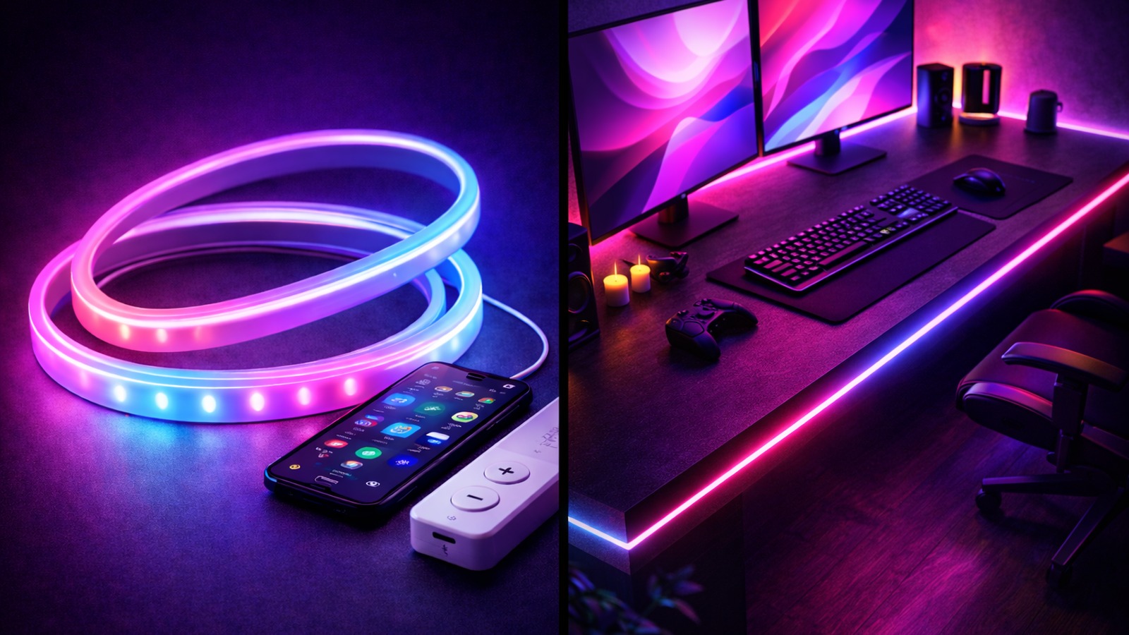 Govee Neon Rope Light for Desks 2m (desk edge neon)